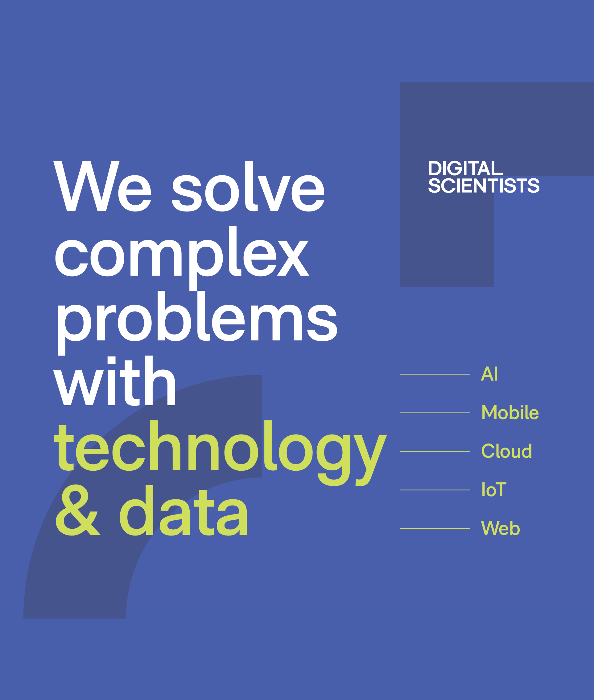 Window banner 2: We solve complex problems with technology & data